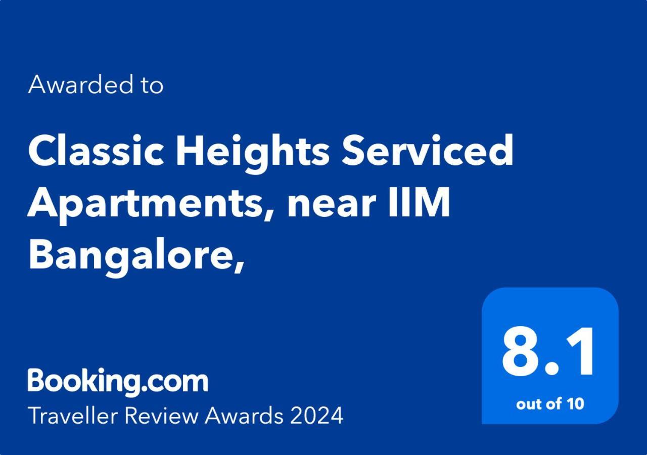 Classic Heights Serviced Apartments, Near Iim Bangalore, 외부 사진